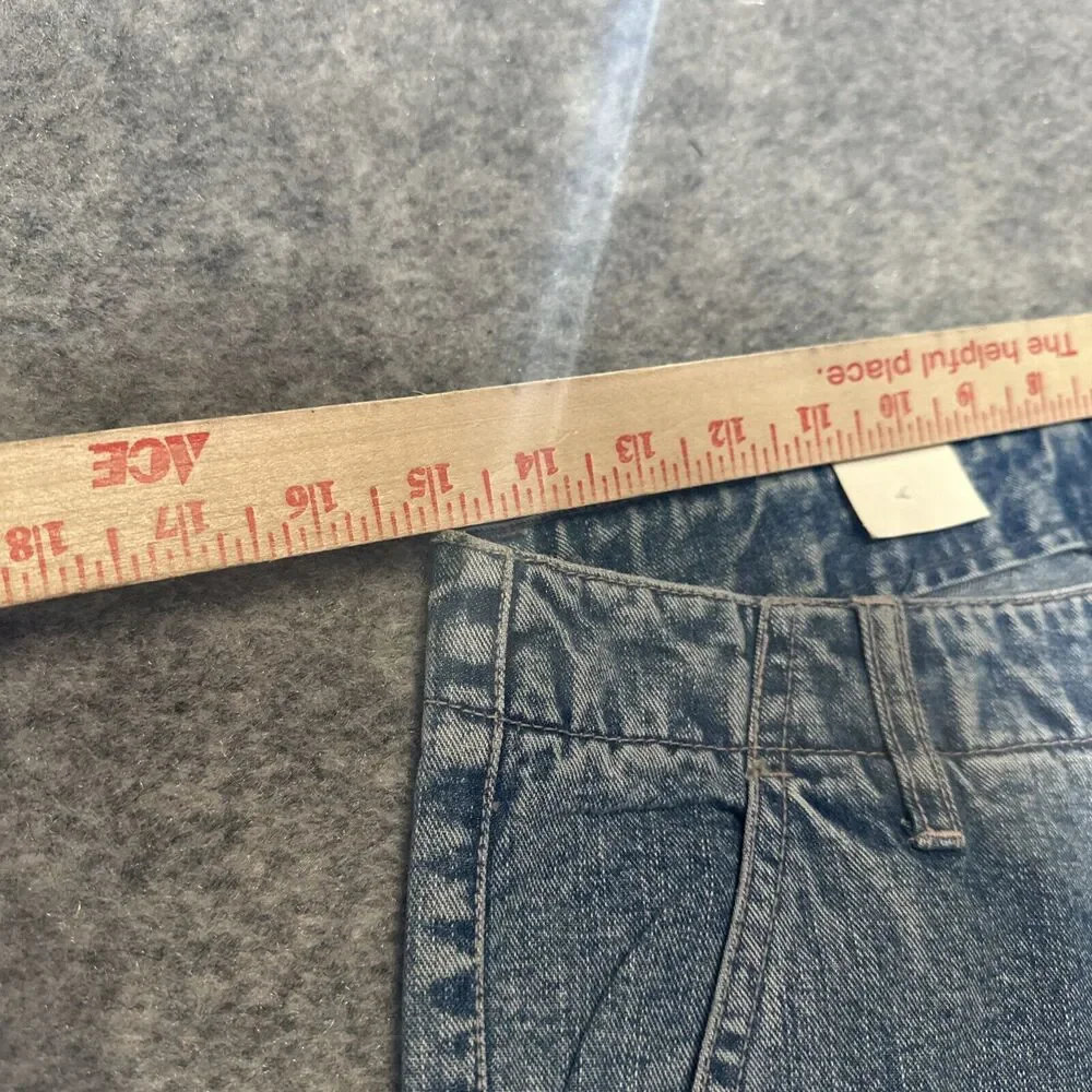 Vintage New Mossimo Gene Wide Leg Side Zip Jeans‎ Women's Size 29 Light Blue